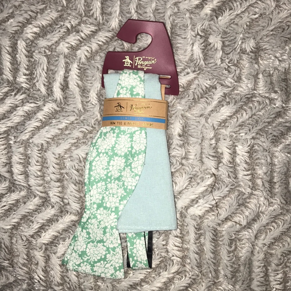 Penguin Bow Tie and Pocket Square